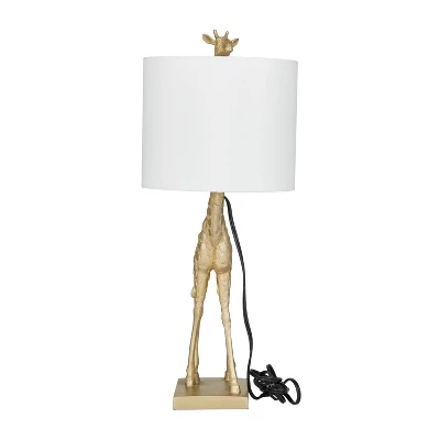 Eclectic Polyresin Giraffe Table Lamp Gold - Olivia & May 3 Eclectic Polyresin Giraffe Table Lamp Gold - Olivia & May