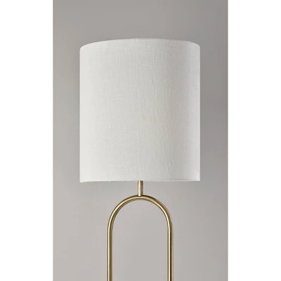 Joey Floor Lamp Antique Brass - Adesso 6 Joey Floor Lamp Antique Brass - Adesso - Image 4