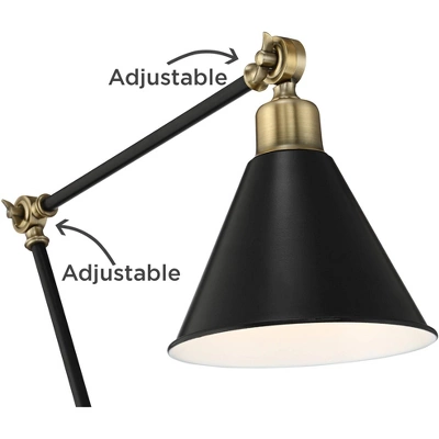 360 Lighting Modern Adjustable Floor Lamp With USB Charging Port 61" Tall Black Brass Living Room Reading 4 360 Lighting Modern Adjustable Floor Lamp With USB Charging Port 61" Tall Black Brass Living Room Reading - Image 2