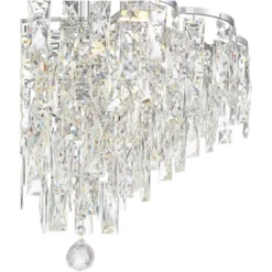 Vienna Full Spectrum Villette Chrome Chandelier 27 1/2" Wide Modern Cascade Crystal 6-Light LED Fixture For Dining Room Foyer Kitchen Island Entryway -Lighting Specialty Store GUEST 01b95370 363d 4415 ad88 3f66ab9b1e29