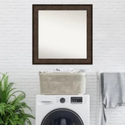 32" X 32" Non-Beveled Ridge Bronze Wall Mirror - Amanti Art -Lighting Specialty Store GUEST 02c1256a d173 4cc1 881f f1a4611bd3ac