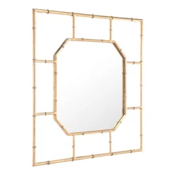 26" Modern Square Mirror Gold - ZM Home