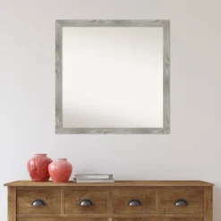 29" X 29" Non-Beveled Dove Square Bathroom Wall Mirror Gray Wash - Amanti Art -Lighting Specialty Store GUEST 05112dfa 32bb 4bd9 b0e4 53ff0b9df661