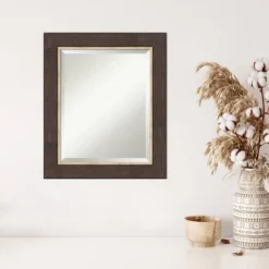 21" X 25" Beveled Lined Bronze Wall Mirror - Amanti Art -Lighting Specialty Store GUEST 05ed30dc 71a6 4bb3 ba9f 94b1f1e2298b