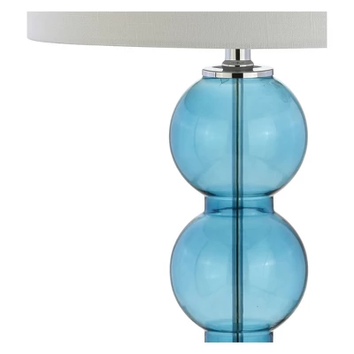 (Set Of 2) 27" Bella Glass Triple Sphere Table Lamp Sky Blue (Includes LED Light Bulb) - JONATHAN Y 4 (Set Of 2) 27" Bella Glass Triple Sphere Table Lamp Sky Blue (Includes LED Light Bulb) - JONATHAN Y - Image 2