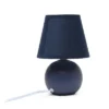 8.66" Petite Ceramic Orb Base Bedside Table Desk Lamp With Matching Tapered Drum Fabric Shade Blue - Creekwood Home -Lighting Specialty Store GUEST 0730e913 4297 4126 b7e7 d62174a2b555