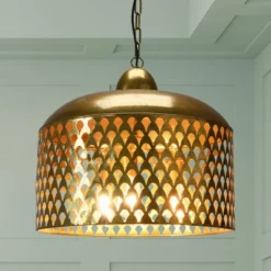 20.25" X 18.5" Metal Pendant Lamp Gold Finish - Storied Home 13 20.25" X 18.5" Metal Pendant Lamp Gold Finish - Storied Home -Lighting Specialty Store GUEST 088c5f56 2dab 41d3 b238 5cc5d7d50393