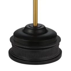 Possini Euro Design Roxie Modern Floor Lamp With Riser 65 1/2" Tall Brass Black Metal Sheer Linen Double Drum Shade For Living Room Bedroom Office -Lighting Specialty Store GUEST 0b185cbb 7e34 493c 9478 2e60a5f99aa0