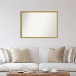 40" X 29" Non-Beveled Grace Brushed Gold Narrow Wall Mirror - Amanti Art -Lighting Specialty Store GUEST 0b36bd95 6084 41e8 873c 86cbe80a2b30