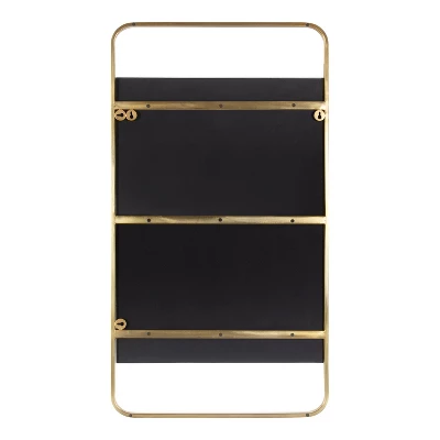 20" X 36" Nobles Radius Corner Framed Decorative Wall Mirror Gold - Kate & Laurel All Things Decor 5 20" X 36" Nobles Radius Corner Framed Decorative Wall Mirror Gold - Kate & Laurel All Things Decor - Image 3