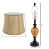 Table Lamps Amber Glass Set Of 2 (Includes LED Light Bulb) - Yorkshire Home