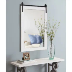 24" X 38" Cates Rectangle Wall Mirror White - Kate & Laurel All Things Decor -Lighting Specialty Store GUEST 11a8f425 859d 4a35 bc81 ef34d6e78664