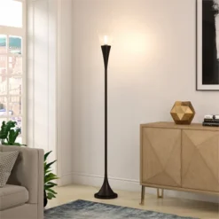 Glass Floor Lamp In Black - Henn&Hart -Lighting Specialty Store GUEST 11cd8d63 8760 44d1 acd6 dd9cbe22fae0