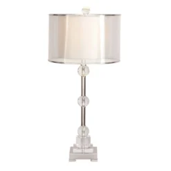 Glass Table Lamp With Drum Shade Silver - Olivia & May -Lighting Specialty Store GUEST 11e08d92 4afe 4feb b19b 33e423c6ef3a