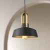Possini Euro Design Black Warm Brass Mini Pendant Lighting Fixture 12" Wide Farmhouse Rustic For Dining Room House Home Kitchen Island High Ceilings -Lighting Specialty Store GUEST 13984b07 7026 4a4d a235 77b99cca6d24
