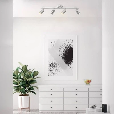 Pratt 4-Light Brushed Nickel Finish Track Lighting - Globe Electric 5 Pratt 4-Light Brushed Nickel Finish Track Lighting - Globe Electric - Image 3