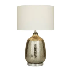 Linen Table Lamp With Faux Mercury Glass Finish Silver - Olivia & May 17 Linen Table Lamp With Faux Mercury Glass Finish Silver - Olivia & May -Lighting Specialty Store GUEST 17ddbf93 e2b4 489d 8b9c 34ab12518ae6