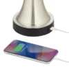 360 Lighting Seymore Modern Table Lamps 26" High Set Of 2 Silver With USB Charging Port LED Touch On Off Black Faux Silk Drum Shade For Bedroom Desk -Lighting Specialty Store GUEST 18aa9dde 1e7b 498b 9ee7 29446f9ecaca 1