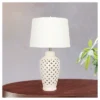 Ceramic Table Lamp With Lattice Design - White (26") -Lighting Specialty Store GUEST 1b35e3d9 afdf 4a36 9da9 2ad09f38d170