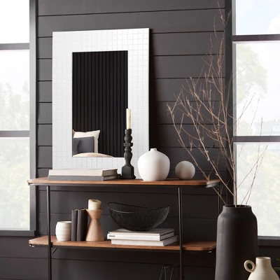 Hyperick Rectangle Solid Wood Wall Mirror-The Pop Home 4 Hyperick Rectangle Solid Wood Wall Mirror-The Pop Home - Image 2