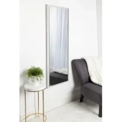 16" X 48" Evans Framed Wall Panel Mirror White - Kate And Laurel -Lighting Specialty Store GUEST 1c5bc895 9f19 44a7 a311 75f0971dd98f