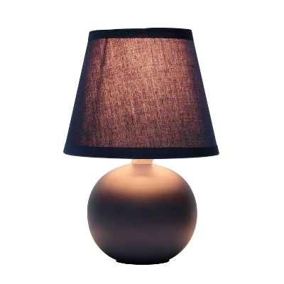 8.66" Petite Ceramic Orb Base Bedside Table Desk Lamp With Matching Tapered Drum Fabric Shade Blue - Creekwood Home 9 8.66" Petite Ceramic Orb Base Bedside Table Desk Lamp With Matching Tapered Drum Fabric Shade Blue - Creekwood Home - Image 7