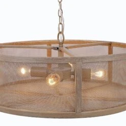 18" Metal Dixsie Caged Farmhouse Chandelier Woodgrain - River Of Goods 20 18" Metal Dixsie Caged Farmhouse Chandelier Woodgrain - River Of Goods -Lighting Specialty Store GUEST 1d0596f6 b6f0 4689 9db0 d4bef88a8657