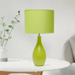 18.11" Traditional Standard Ceramic Dewdrop Table Desk Lamp With Matching Fabric Shade Green - Creekwood Home 13 18.11" Traditional Standard Ceramic Dewdrop Table Desk Lamp With Matching Fabric Shade Green - Creekwood Home -Lighting Specialty Store GUEST 1e11825a 196f 45d7 bdb8 8645bb68e4a4