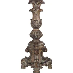 Regency Hill French LED Uplight Desk Table Lamp 18" High Beige Wash Candlestick Alabaster Glass Shade For Bedroom Bedside Office -Lighting Specialty Store GUEST 1eb30266 1cd7 4b09 8c91 dbe77b5a0d61