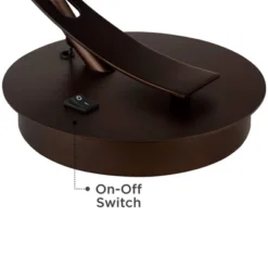 Possini Euro Design Modern Accent Table Lamp With USB Port Filament LED 22.5" High Bronze Metal Glass Dome Shade For Living Room Desk Bedroom -Lighting Specialty Store GUEST 20152b2f f63d 45e7 a3ad adf0a918ffc4