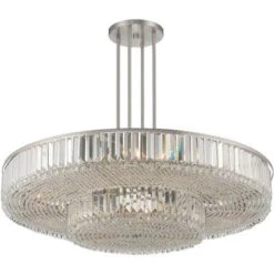 Stiffel Brushed Nickel Chandelier 40 1/4" Wide Modern 2-Tier Frame Clear Crystal 16-Light Fixture For Dining Room House Entryway 14 Stiffel Brushed Nickel Chandelier 40 1/4" Wide Modern 2-Tier Frame Clear Crystal 16-Light Fixture For Dining Room House Entryway -Lighting Specialty Store GUEST 201f39ee 926c 4196 81be 9203c003eae1