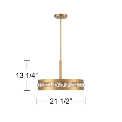 Stiffel Artyom Warm Gold Ring Pendant Chandelier 21 1/2" Wide Modern Clear Crystal Balls 4-Light Fixture For Dining Room House Foyer Kitchen Island 10 Stiffel Artyom Warm Gold Ring Pendant Chandelier 21 1/2" Wide Modern Clear Crystal Balls 4-Light Fixture For Dining Room House Foyer Kitchen Island - Image 8