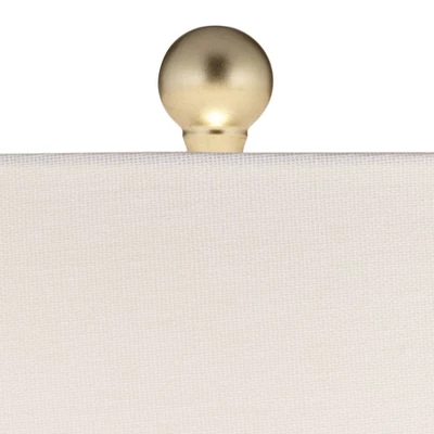 360 Lighting Nesbit Modern Mid Century Table Lamps 25" High Set Of 2 White Ceramic With USB Charging Port Drum Shade For Bedroom Living Room Bedside 9 360 Lighting Nesbit Modern Mid Century Table Lamps 25" High Set Of 2 White Ceramic With USB Charging Port Drum Shade For Bedroom Living Room Bedside - Image 7