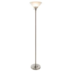 Torchiere Floor Lamp Medium Silver (Includes LED Light Bulb) - Lavish Home 11 Torchiere Floor Lamp Medium Silver (Includes LED Light Bulb) - Lavish Home -Lighting Specialty Store GUEST 247b3927 f454 4342 8c9a e73f9d0dd101