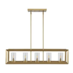 LED 5-Light Metal/Glass Anna Linear Pendant - JONATHAN Y -Lighting Specialty Store GUEST 24c85adc 18a5 4939 abc1 c0c9873c98f4