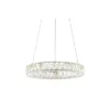 15.75" Metal/Crystal Adjustable Reese Pendant (Includes Energy Efficient Light Bulb) Chrome - JONATHAN Y -Lighting Specialty Store GUEST 25fdb02e 9e25 4317 86de bdd119da27e2