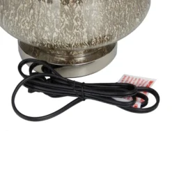 Linen Table Lamp With Faux Mercury Glass Finish Silver - Olivia & May 14 Linen Table Lamp With Faux Mercury Glass Finish Silver - Olivia & May -Lighting Specialty Store GUEST 27860429 1410 43b6 9916 064116bdff3d