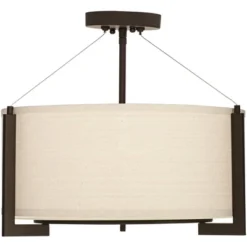 Possini Euro Design Stinson Modern Ceiling Light Semi Flush Mount Fixture 17 1/4" Wide Bronze 3-Light Linen Drum Shade For Bedroom Kitchen Living Room 11 Possini Euro Design Stinson Modern Ceiling Light Semi Flush Mount Fixture 17 1/4" Wide Bronze 3-Light Linen Drum Shade For Bedroom Kitchen Living Room -Lighting Specialty Store GUEST 2b71da01 049e 492b 95b7 9d1db10f36e5