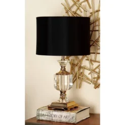 Crystal Table Lamp With Drum Shade Gold - Olivia & May