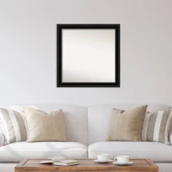 30" X 30" Non-Beveled Corded Black Wall Mirror - Amanti Art -Lighting Specialty Store GUEST 2c7e463a e9aa 4dba b3f7 847e77bd8697