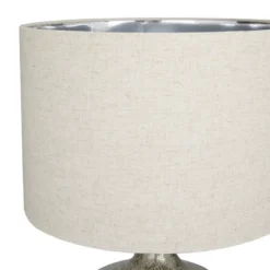 Linen Table Lamp With Faux Mercury Glass Finish Silver - Olivia & May 13 Linen Table Lamp With Faux Mercury Glass Finish Silver - Olivia & May -Lighting Specialty Store GUEST 2e357394 3227 4111 a36c 4078637b9f94