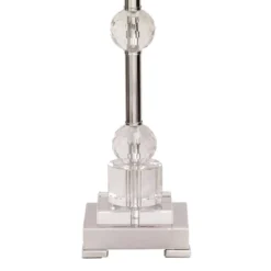 Glass Table Lamp With Drum Shade Silver - Olivia & May -Lighting Specialty Store GUEST 2e607021 7c0c 40c4 9d41 ab1d79a2ecac