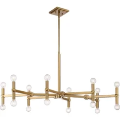 Possini Euro Design Marya Satin Brass Chandelier 37" Wide Modern 24-Light Fixture For Dining Room House Foyer Kitchen Island Entryway Bedroom Home -Lighting Specialty Store GUEST 2f955cfa f368 4f1e 93ad 6a9e89d77666