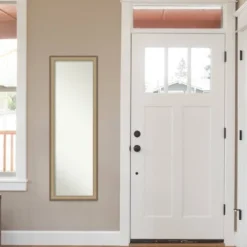 17" X 51" Elegant Brushed Framed On The Door Mirror Bronze - Amanti Art -Lighting Specialty Store GUEST 34384916 75e1 42fa 9950 b083efb5171d