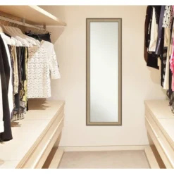 17" X 51" Elegant Brushed Framed On The Door Mirror Bronze - Amanti Art -Lighting Specialty Store GUEST 34c0823b 6f3d 4038 9279 c279c159e0d7