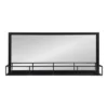 40" X 18" Jackson Metal Frame Mirror With Shelf Black - Kate & Laurel All Things Decor -Lighting Specialty Store GUEST 3526268f d080 4456 a36e 2fab0076c69b