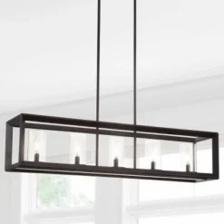 LED 5-Light Metal/Glass Anna Linear Pendant - JONATHAN Y -Lighting Specialty Store GUEST 35cabb49 56fe 4967 a23d 74c46a858a5f