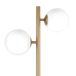 70.5' Floor Lamp With Milk Glass Orb Shade In Gold - Henn&Hart -Lighting Specialty Store GUEST 382b1a10 8a42 4496 95f8 5ecaaa2325ff