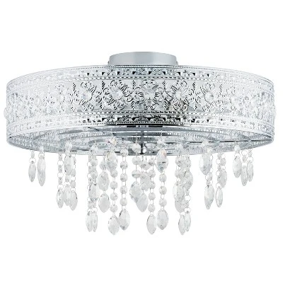 24" 3-Light Giselle Chandelier Polished Gold - River Of Goods 9 24" 3-Light Giselle Chandelier Polished Gold - River Of Goods - Image 7