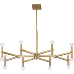 Possini Euro Design Marya Satin Brass Chandelier 37" Wide Modern 24-Light Fixture For Dining Room House Foyer Kitchen Island Entryway Bedroom Home -Lighting Specialty Store GUEST 39229d60 3baf 4e85 9d66 c860c881f34e